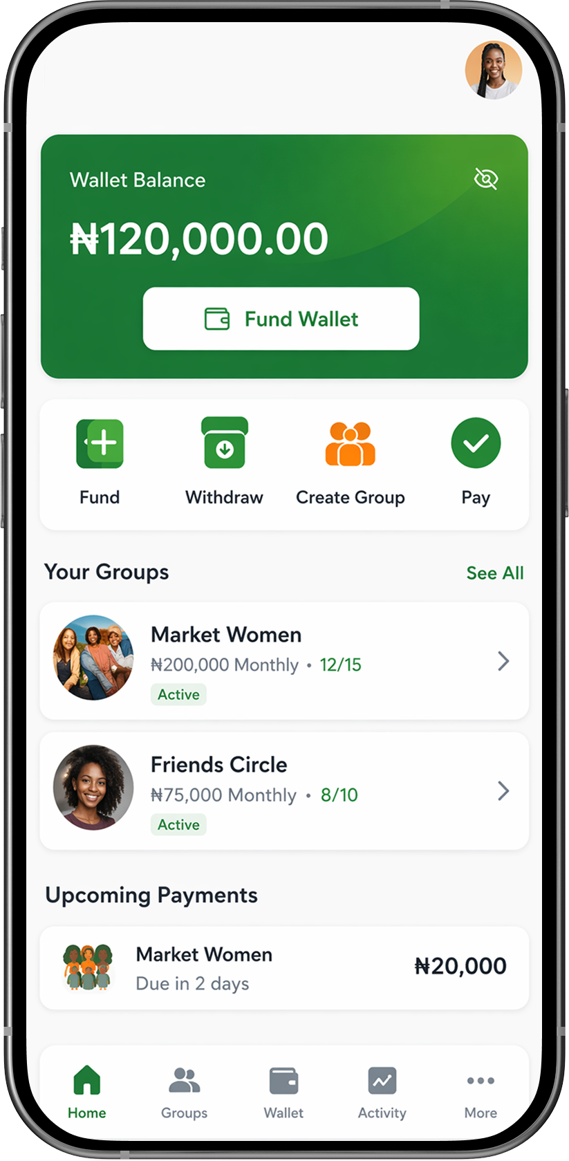 Ajosave app interface